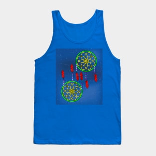 Spiritual Colorful Dream Catcher Feather Tank Top